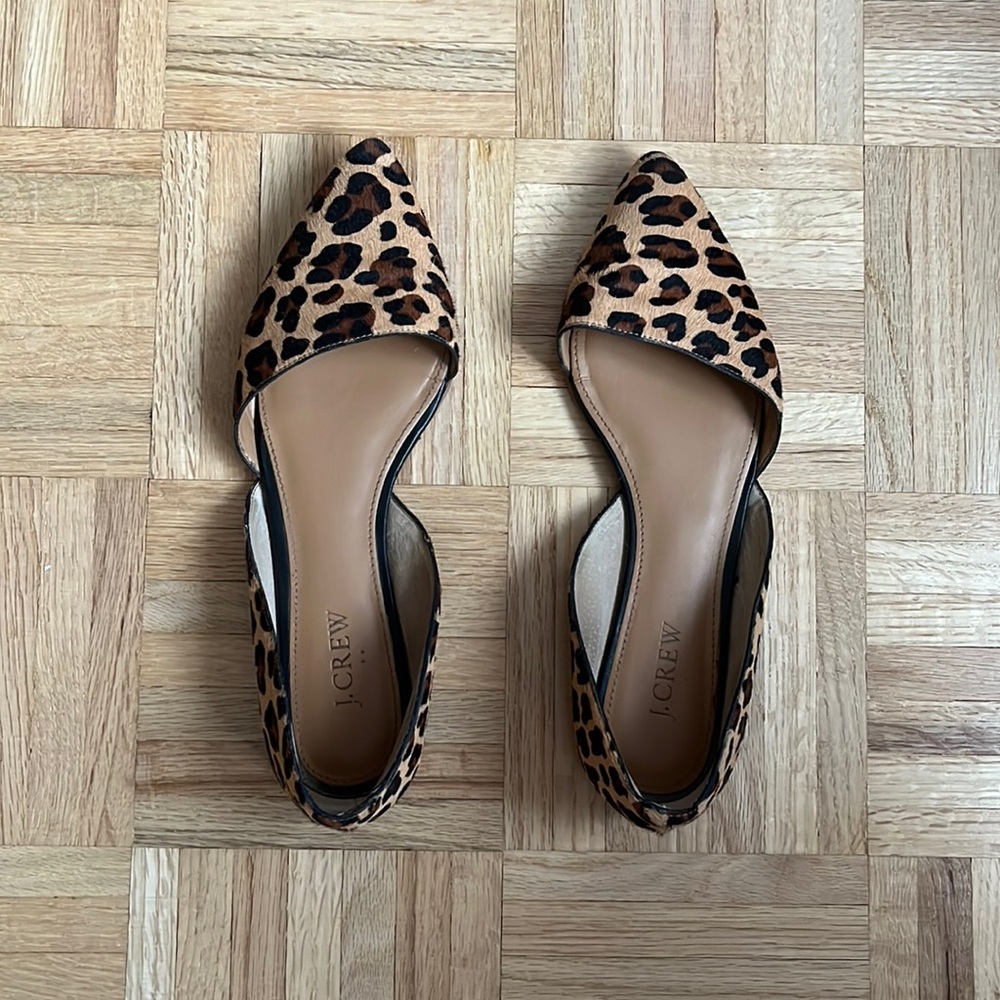 JCrew Mohair Leopard Print Flats